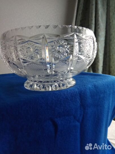 Ваза для фруктор из хрусталя Югославия