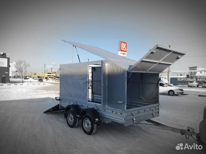 Прицеп с индивидуальным каркасом с тентом на заказ