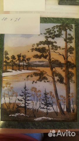 Панно из камня