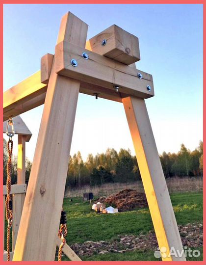 Детская деревянная площадка игровой комплекс