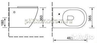 SantiLine Унитаз подвесной безободковый, SL-5005MG