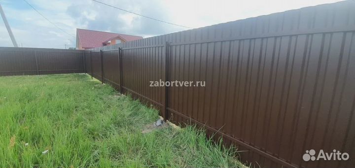 Забор из профнастила (двухсторонний)