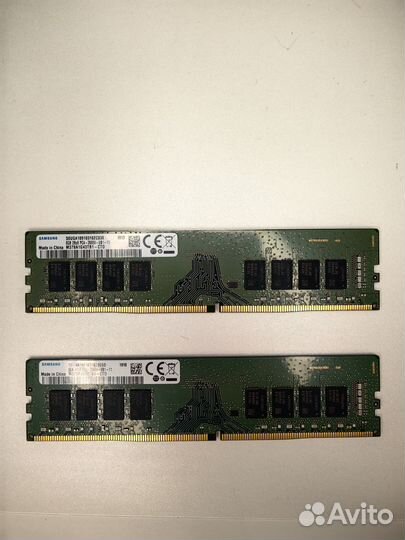 Оперативная память ddr4 Samsung 8gb x 2 шт