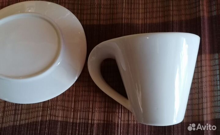Кофейная пара для кофе белый фарфор