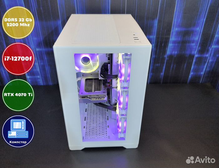 Собранный компьютер i7-RTX4070Ti-32DDR5-OJC654-B760