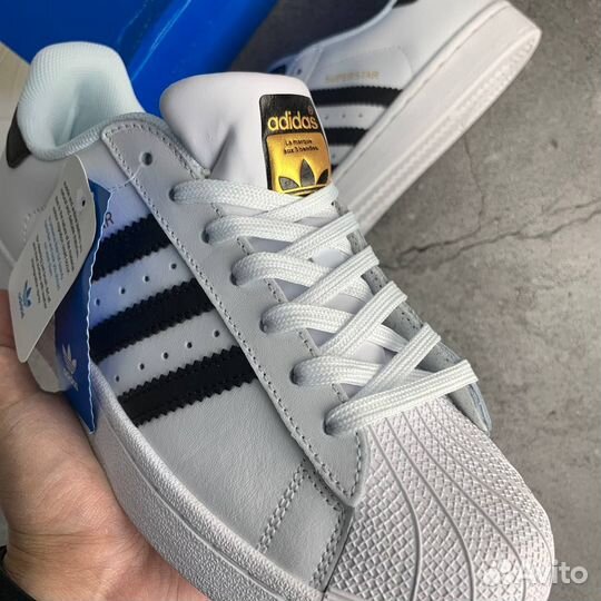 Кроссовки Adidas Superstar White Black (36-45)