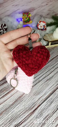 Сердечко валентинка брелок