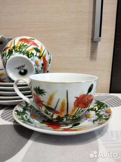 Чайные пары 5 штук новые