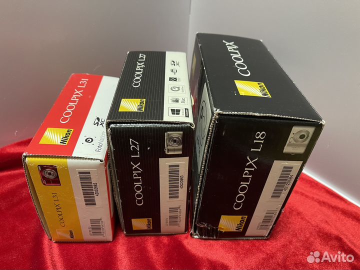 Коробки от цифровых фотоаппаратов Nikon