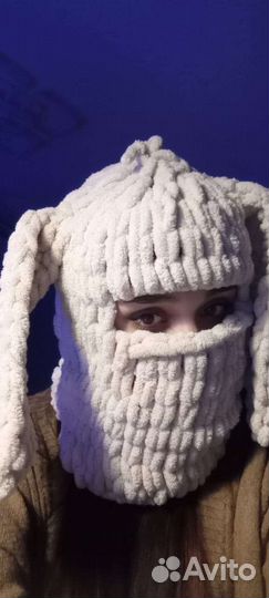 Шапка балаклава с ушками