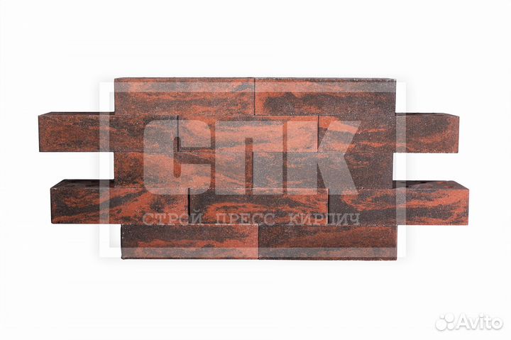 Кирпич облицовочный - Красный берилл
