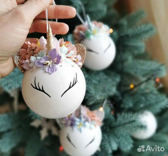 Ёлочные шары ручной работы