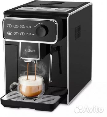 Кофемашина KitFort кт-7256 черный/нержавеющая сталь