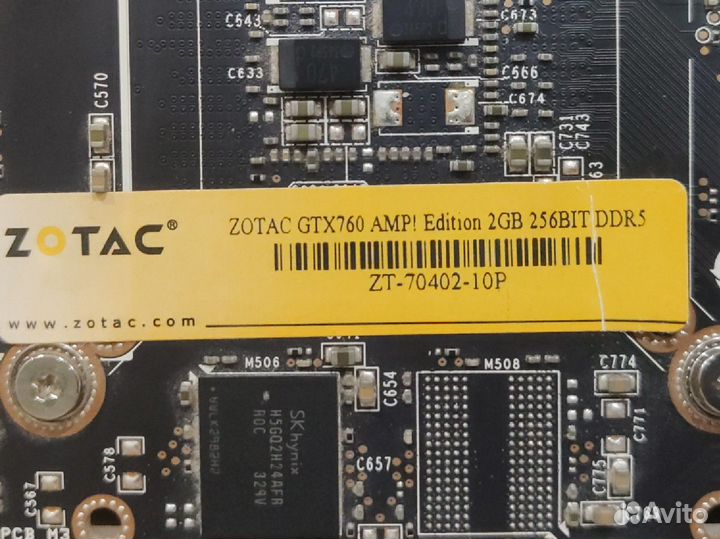 Видеокарта gtx760 2gb zotac