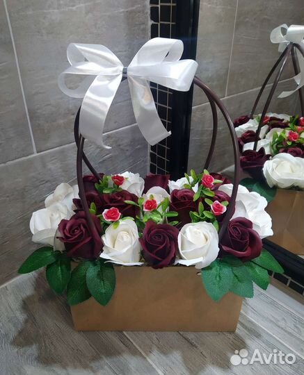 Букеты из мыльных роз