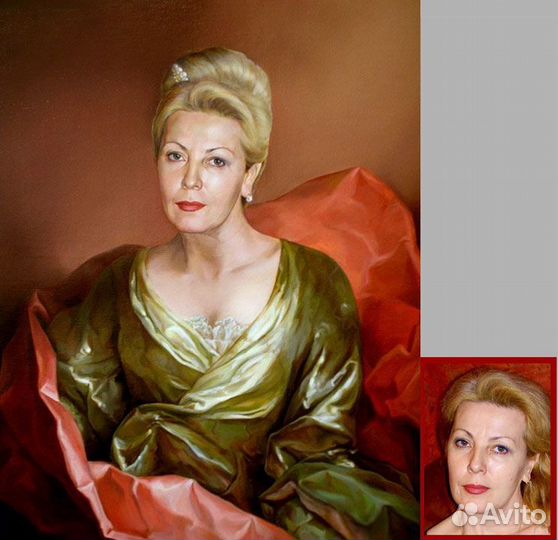 Портреты по фото маслом на холсте