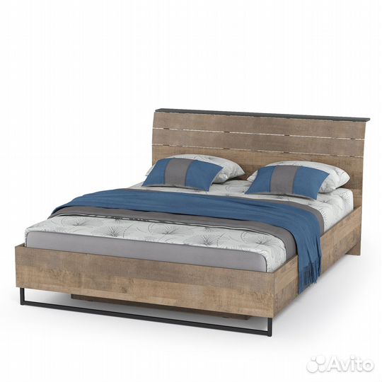 Трувор 11.34 Кровать 1600 без ортопеда, цвет дуб гранж песочный/интра, шхгхв 165,2х222(214,4)х98,6(1