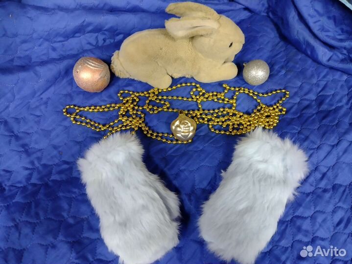 Вережки мех кролика