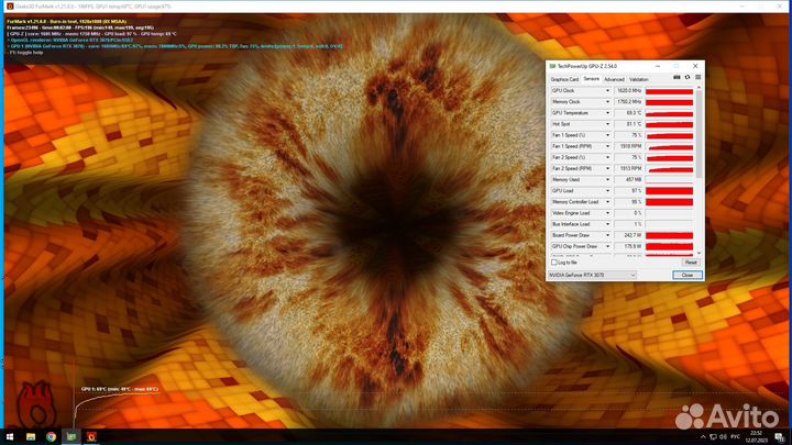 Видеокарта RTX 3070 asus dual 8 gb