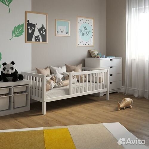 Кроватка от 2х лет из натурального дерева сингл вы