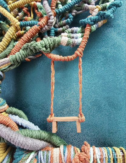 Панно дерево макраме