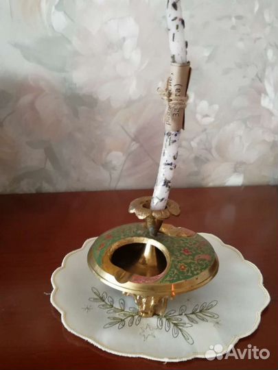 Пепельница-подсвечник из латуни