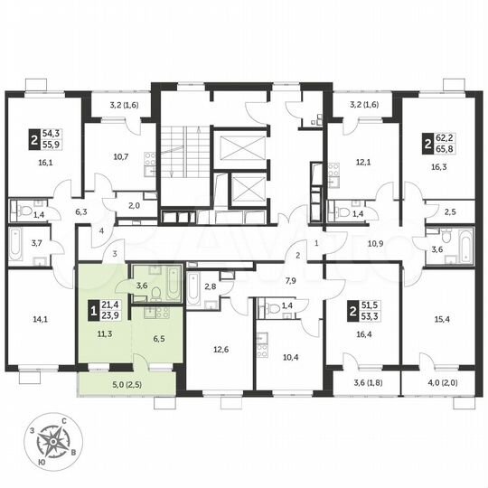 Квартира-студия, 24,6 м², 20/25 эт.