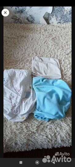 Детская кроватка с маятником и ящиком