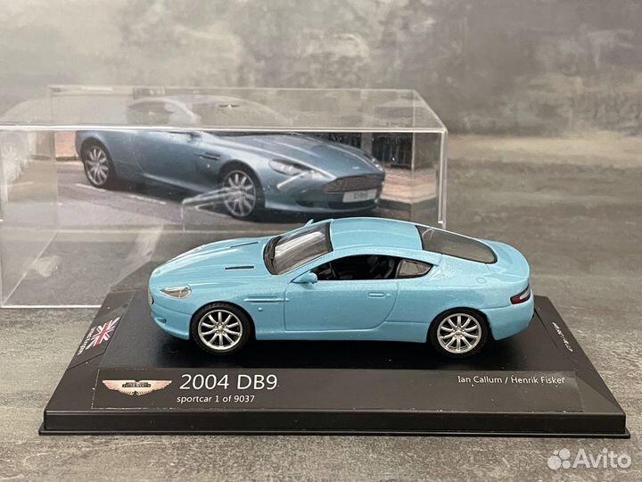 Модель Aston Martin DB9 (DeAgostini) 1/43 в боксе