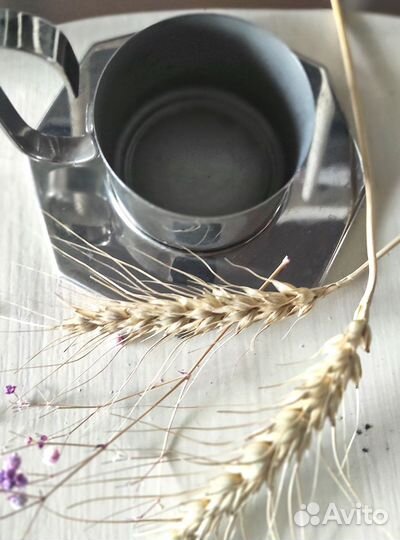 Zepter подстаканник с блюдцем. Металл