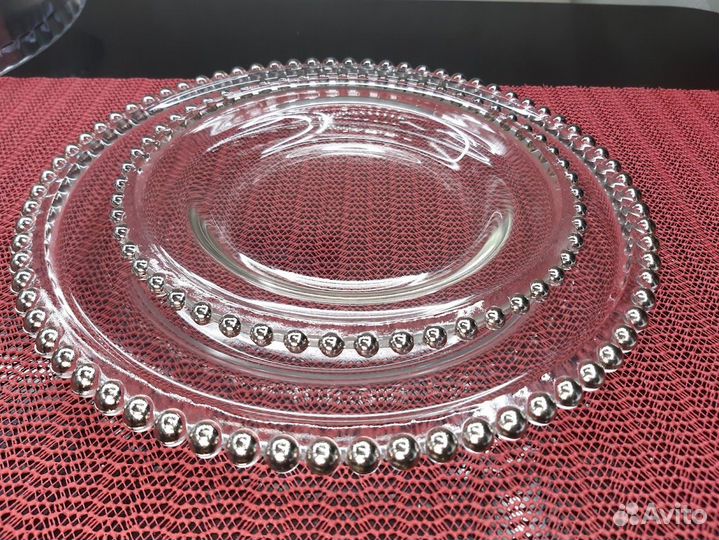 Блюдо и крышки-куполы прозрачные