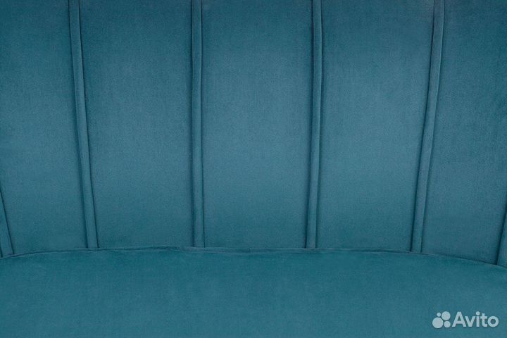 Сине-зеленый диван Pearl double marine velvet