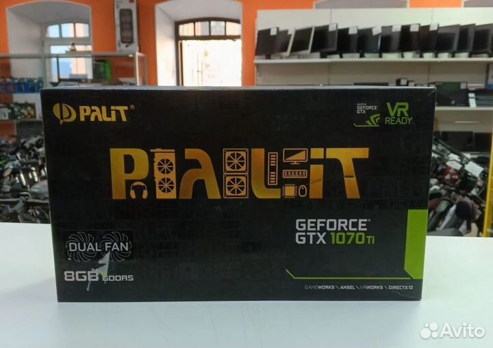 Видеокарта Palit Dual GTX 1070 Ti (8Gb)