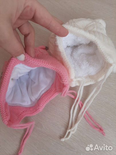 Шапочка на выписку 0- 6 мес