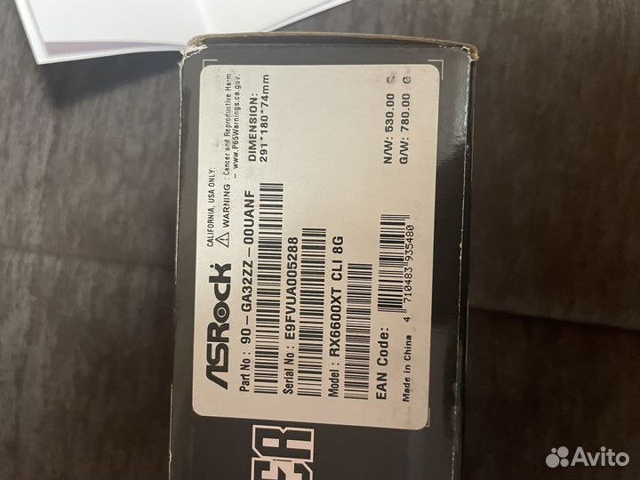 Видеокарта asrock rx6600xt 8 gb challenger itx