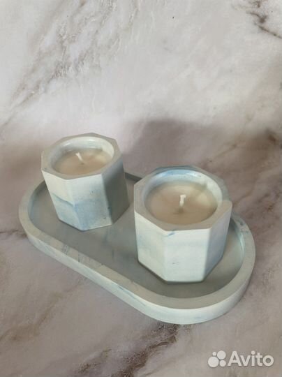 Ароматическая свеча в гипсе, аромасвеча, свечи