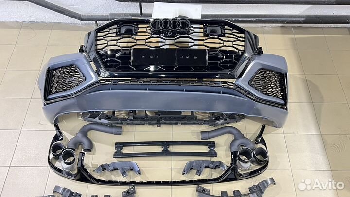 Передний бампер audi RSQ8 + сплиттер + диффузор