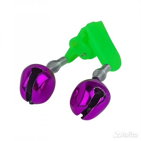 Бубенчик пластиковая прищепка цветной-бронза (мал)