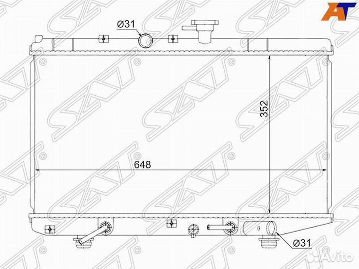 Радиатор охлаждения Киа Рио 00-05