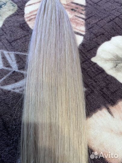 Волосы для наращивания натуральные, блонд, б/у