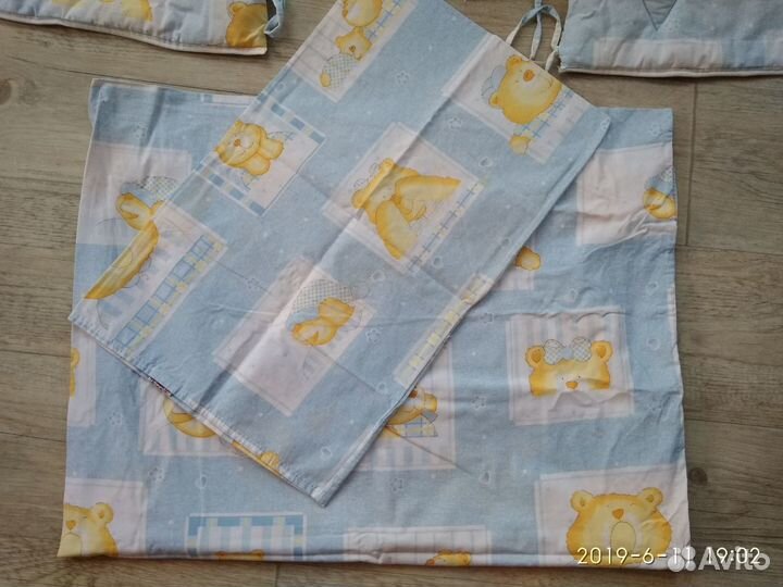 Бортики и балдахин для детской кроватки