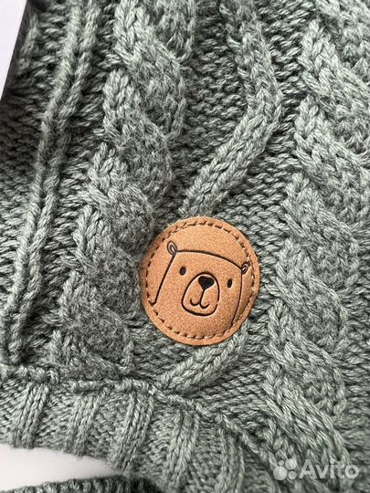 Комплект шапка и варежки hm 1-2 года