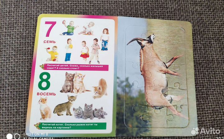 Книга-пазлы, счет