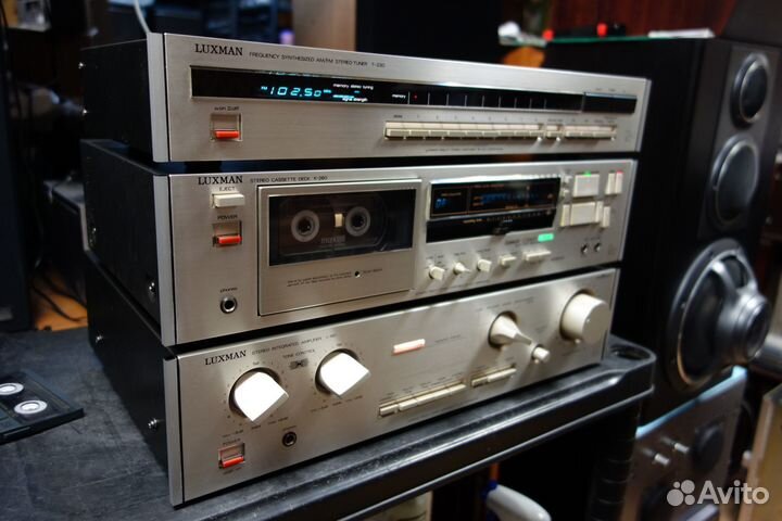 Luxman L-190 усилитель + кассетник + радиотюнер