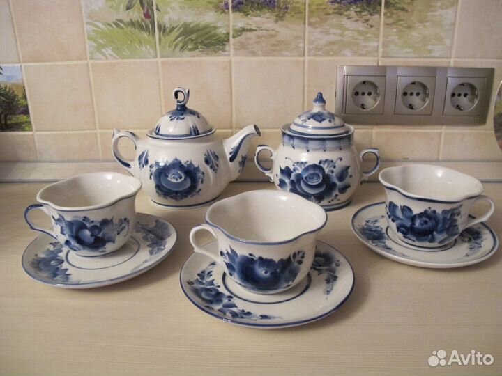 Сервиз чайный Гжель новый