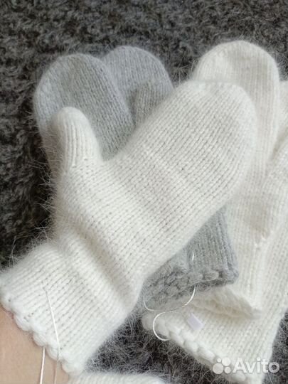 Варежки из пуха норки