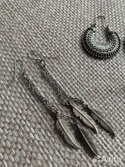 Серьги сережки серебро бижутерия украшения