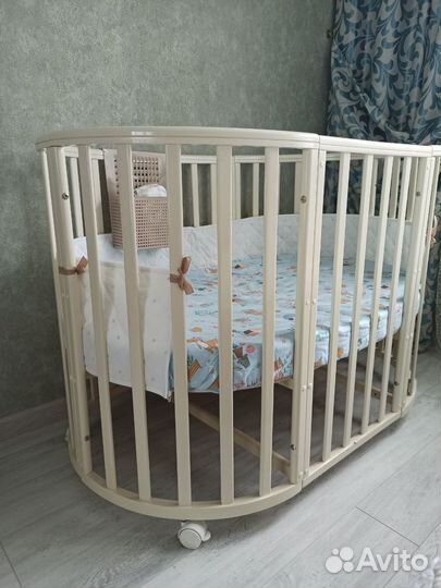 Кроватка детская круглая/овальная,трансформер 7в1