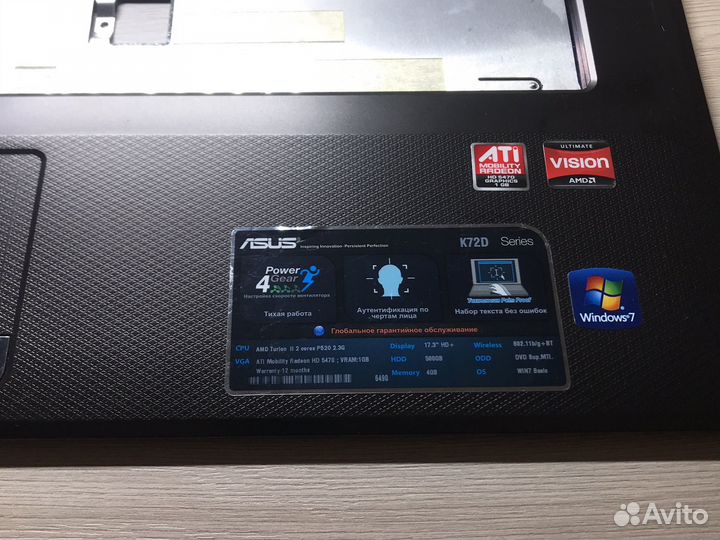 Топкейс для ноутбука Asus k72D