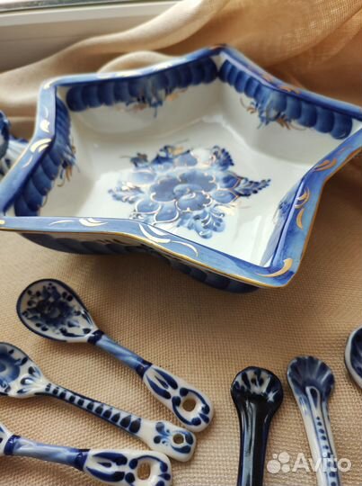 Гжель посуда в ассортименте